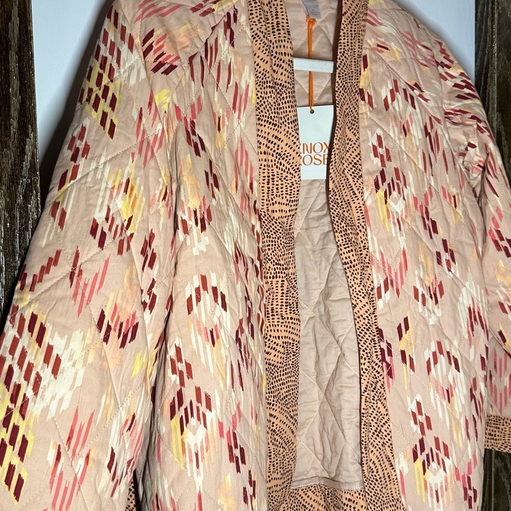 Knox Rose Pink and Yellow Puffer Jacket